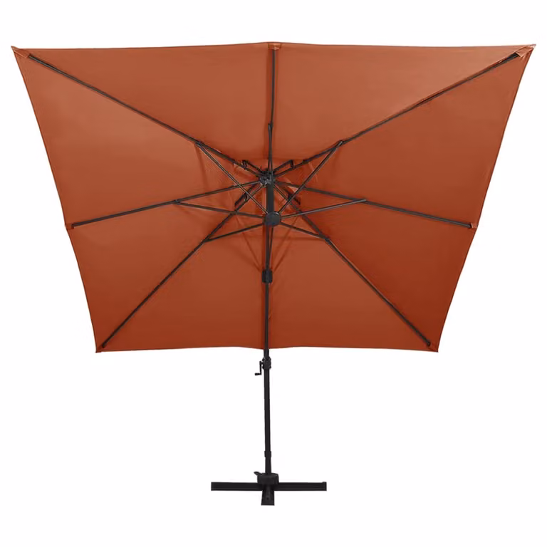 vidaXL Ombrello Ampel con ventilazione 300x300 cm terracotta