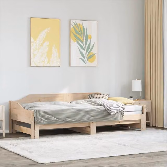 Divano Letto con Letto Estraibile-Sofa Letto-Daybed 90x190 cm Legno Massello Pino 792927