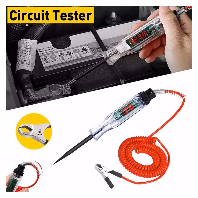 Tester di tensione professionale per autoveicoli 3–48 V