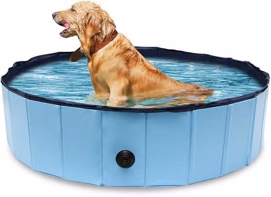 Vaschetta pieghevole per il bagno dei cani, dimensioni 120x30 cm, ideale per il bagno e la toelettatura di cani e altri animali domestici. Offre divertimento e igiene per i vostri amici a quattro zampe