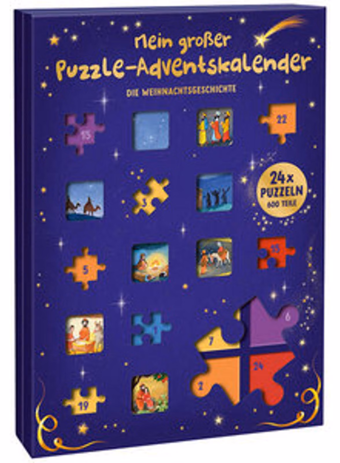 Il mio grande calendario dell'Avvento a forma di puzzle: la storia del Natale