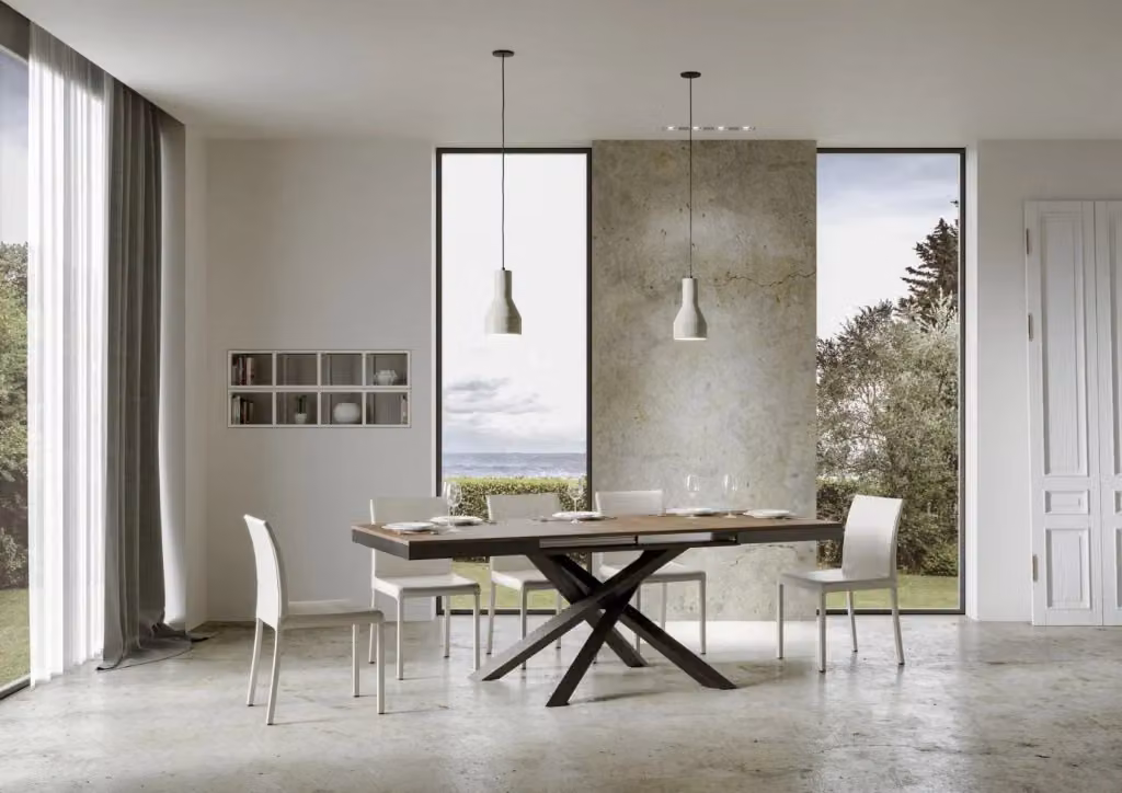 Tavolo allungabile Itamoby Volta Evolution Noce con telaio Antracite L: 90 cm, P: 120/224 cm, H: 77 cm – 2