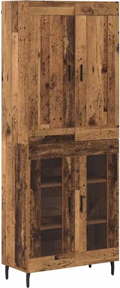 Credenza 2 pcs Legno vecchio Legno multistrato