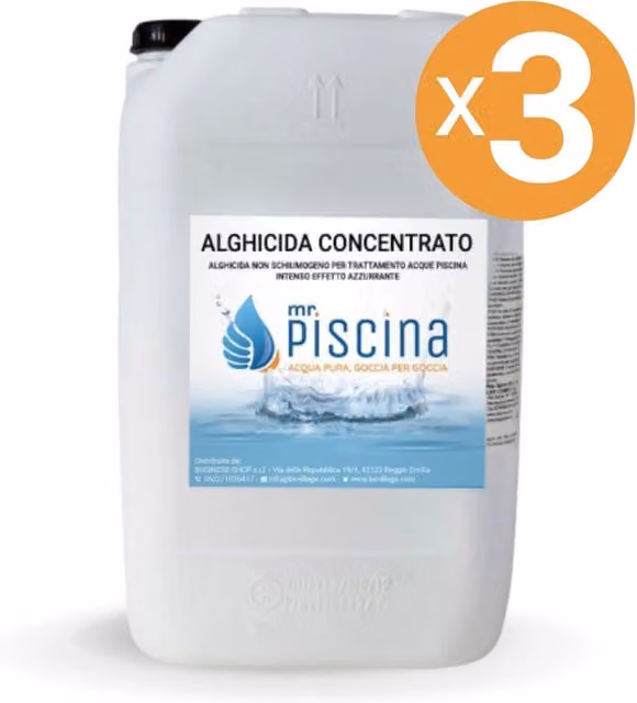Antialghe piscina ALGHICIDA CONCENTRATO - Tripla Azione Quantità confezione: 3 confezioni