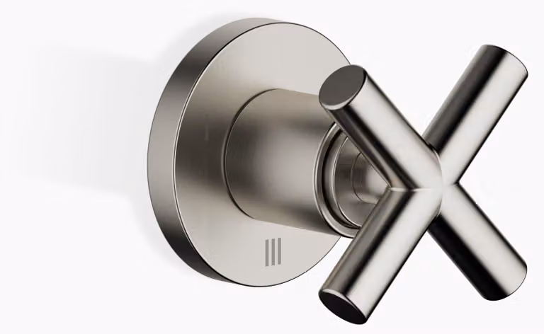 Dornbracht TARA Inverseur encastré trois voies, rosace ronde, Ø 60mm, 36210892-06, 36210892-06