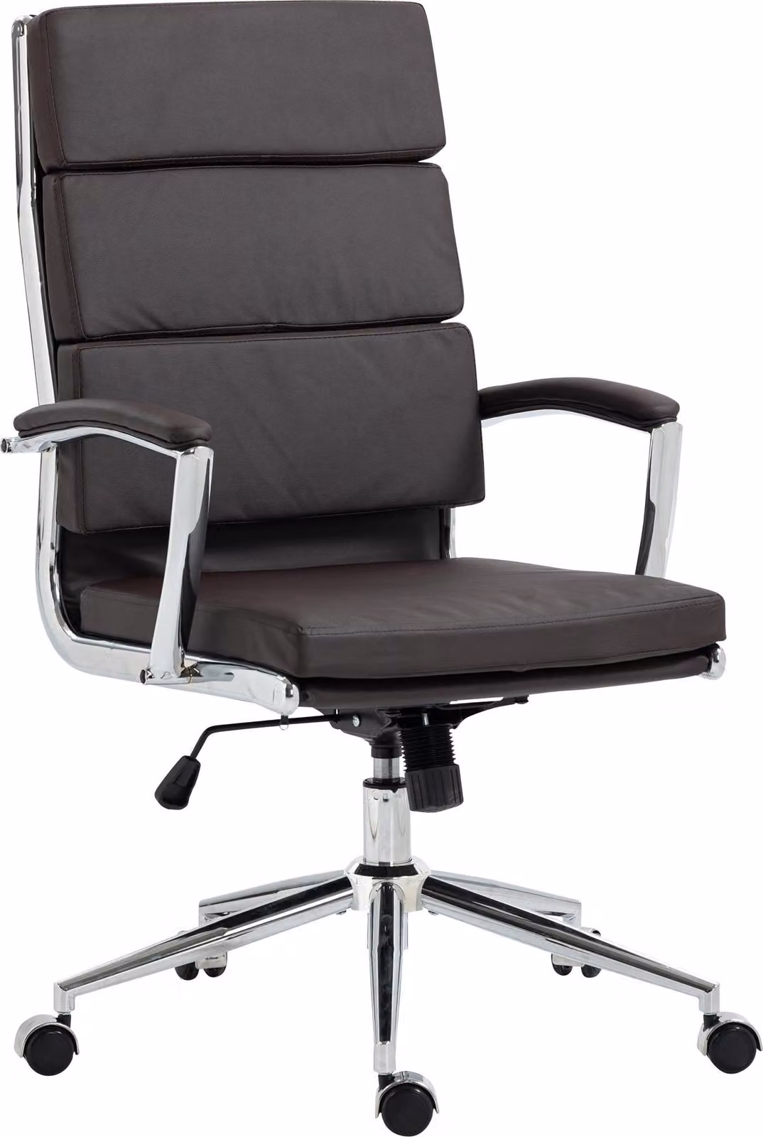 Sedia da ufficio CLP Cleveland I: rivestimento in vera pelle, ecopelle o tessuto | Colore: marrone | Materiale: ecopelle