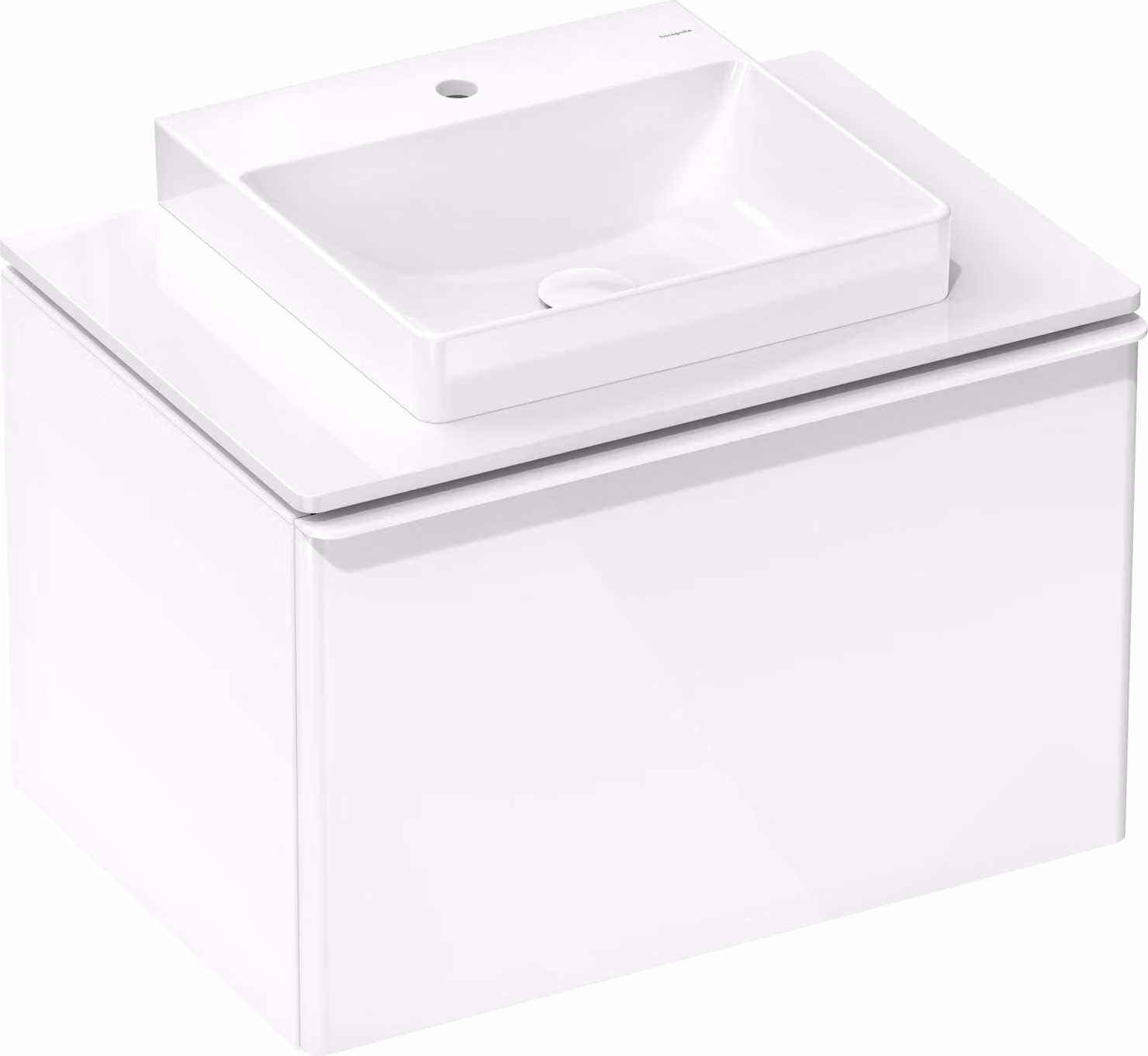 hansgrohe Xelu Q Console avec découpe au centre, 500x480, pour vasque à poser, polie, 54094050, 54094050