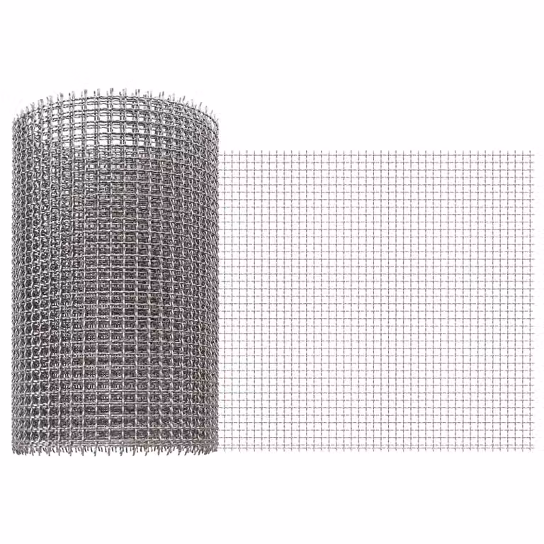 Rete per schermatura vidaXL in acciaio inossidabile Argento L: 500 cm, H: 20 cm