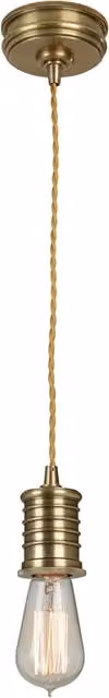 Lampada a sospensione Elstead in ottone e vetro trasparente con attacco E27 color oro/ottone