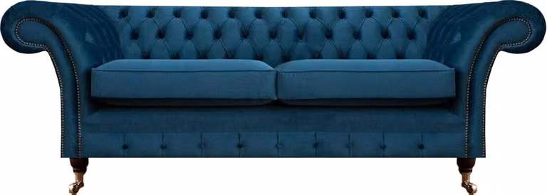 Chesterfield Sofa Couch Zweisitzer Designer Textil Wohnzimmer Polster