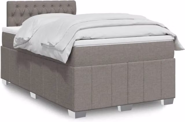 Giroletto a Molle con Materasso Tortora 120x200 cm in Tessuto 3289346