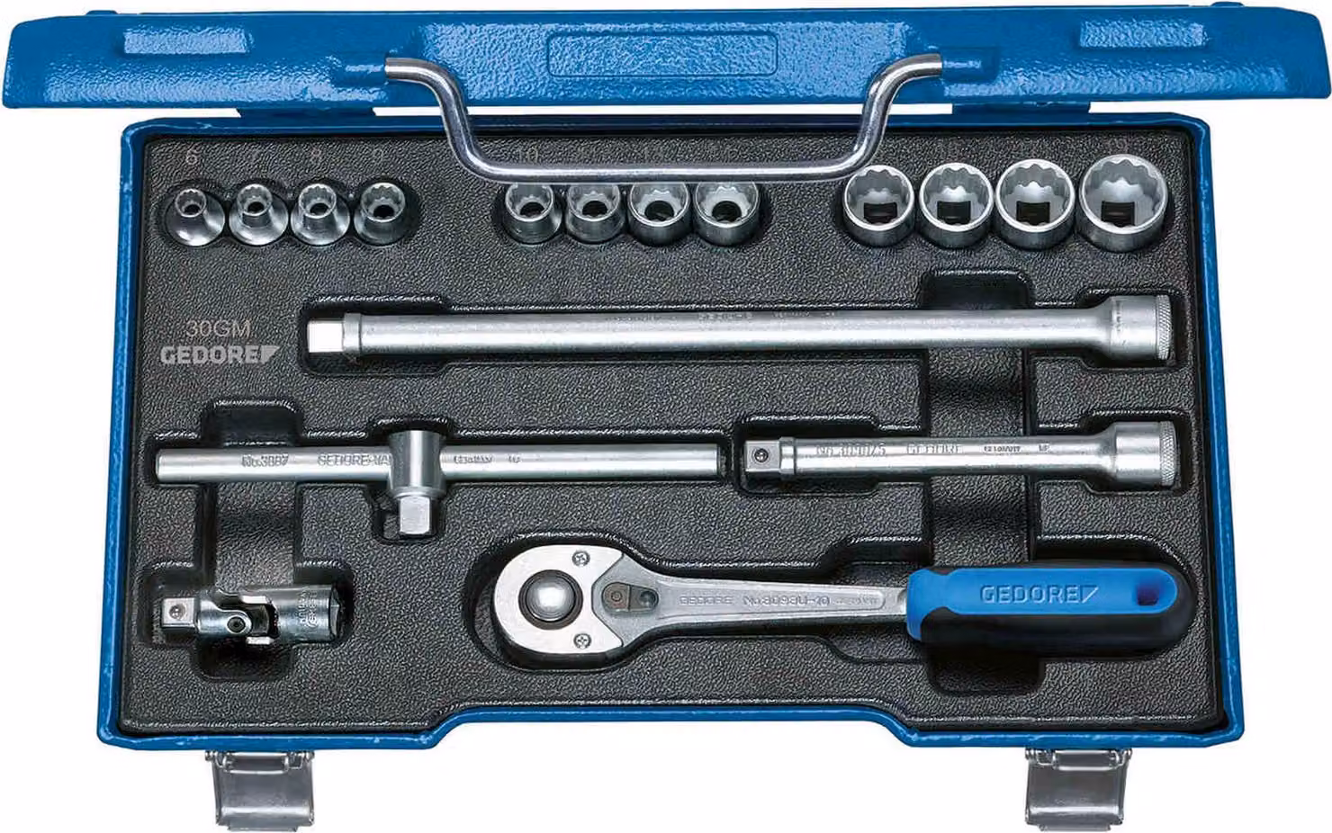 GEDORE D 30 GMU-10 Set di chiavi a bussola 3/8" 17 pezzi profilo UD 6-19 mm, 6239380