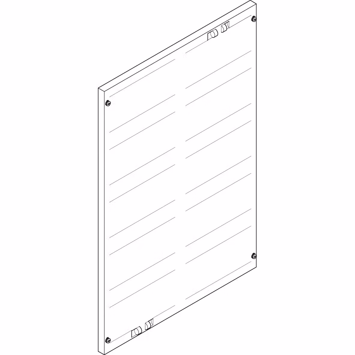 Piastra di copertura ABN 500x750 mm 2FB/5RE chiusa FAG25N