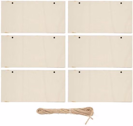 Scrivania in legno di pioppo - 6 pezzi - 20x10 cm - Tavolino decorativo da assemblare - Finitura bianca - Mensola da parete - Superficie lucida