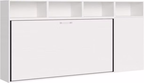 Letto a scomparsa singolo orizzontale Kando di Itamoby in bianco
