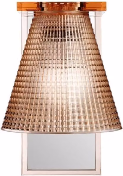 Applique Kartell Light-Air trasparente con finiture oro/ottone