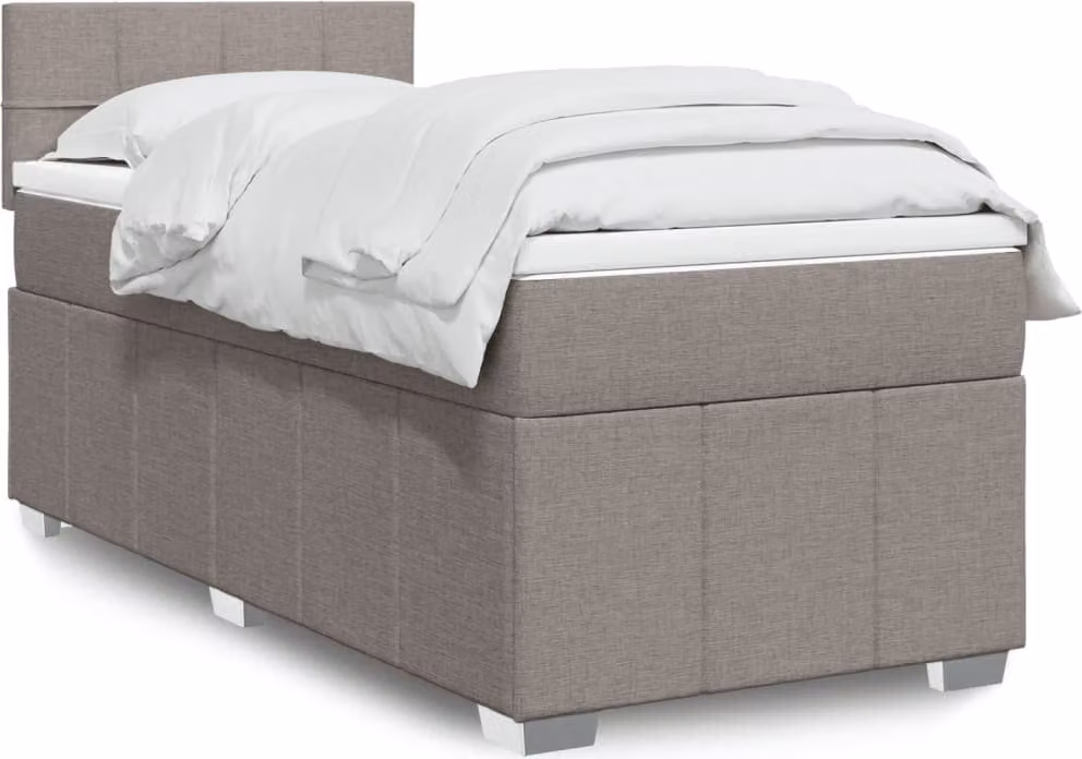 Maison Exclusive - Letto boxspring con materasso Taupe 100x200 cm Tessuto
