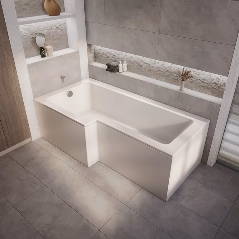 Vasca Doccia Quadrata Versione Sinistra -1700mm x 850mm - Sandford