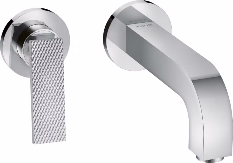 hansgrohe AXOR Citterio Mitigeur de lavabo, finition losange, encastré, saillie 220mm, garniture découlement non verrouillable, 39181000, 39181000