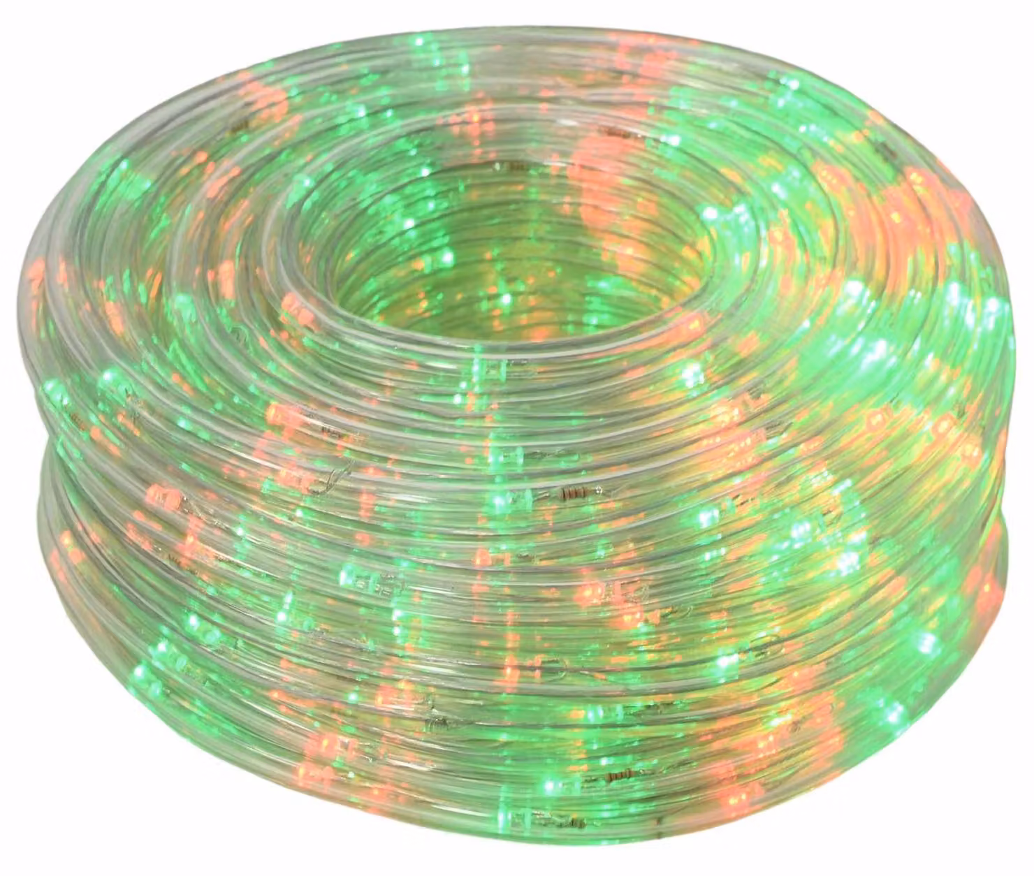 Tubo luminoso natalizio a LED, 480 LED, rosso e verde, 20 metri