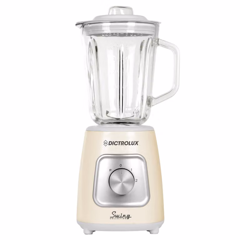 Frullatore DICTROLUX DX-2103 Crema Swing Collection beige con contenitore in vetro e plastica, 1000 Watt