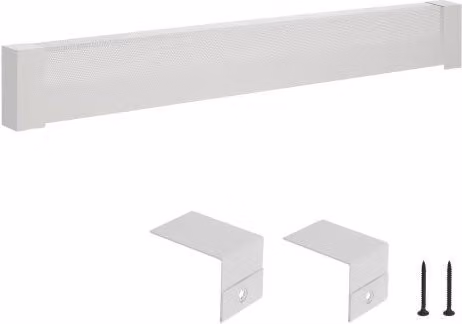 Copritermosifone VEVOR in acciaio inossidabile bianco, Serie di Base con profilo angolare per battiscopa riscaldante, L: 152,6 cm
