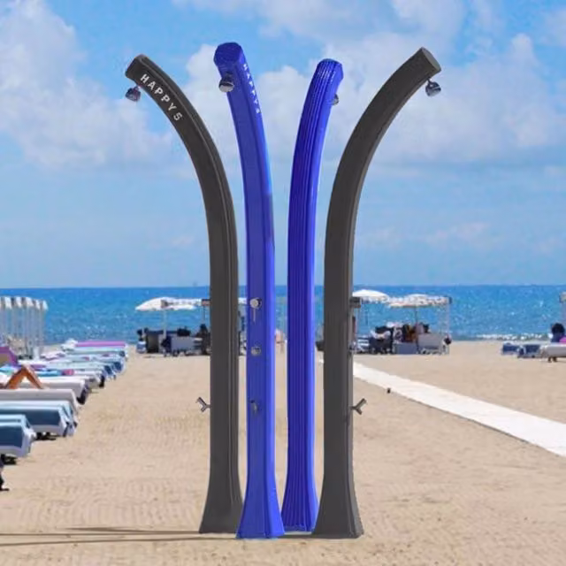 Doccia solare da piscina HAPPY BEACH 28 LITRI in polietilene, con temporizzatore e lavapiedi - Doccia Solare Da Piscina Happy Beach 28 Litri In Polietilene, Con Temporizzatore E Lavapiedi Colore Fuxia Colore: Blu