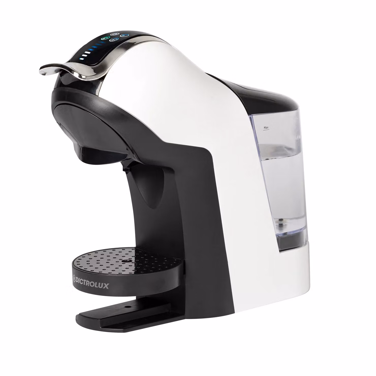 Macchina da caffè 3 in 1 DICTROLUX White con display touch e preinfusione, 1400 Watt, compatibile con Nespresso Original