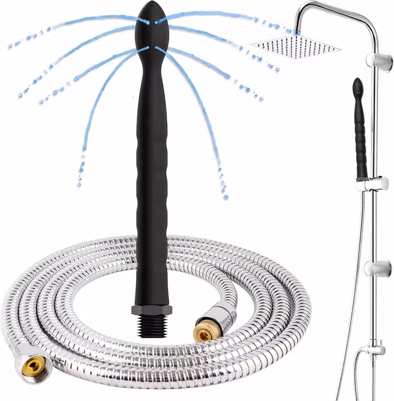 Kit doccia intima con ugello in silicone morbido, tubo da 145 cm, universale per la doccia