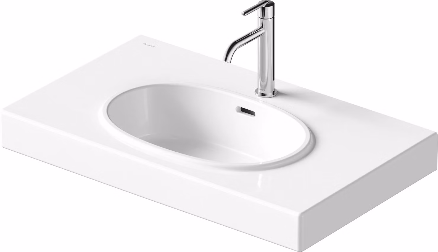 Duravit Balcoon lavabo, 1 trou pour robinet, avec trop-plein, largeur 800mm, 241280AA00, 241280AA00