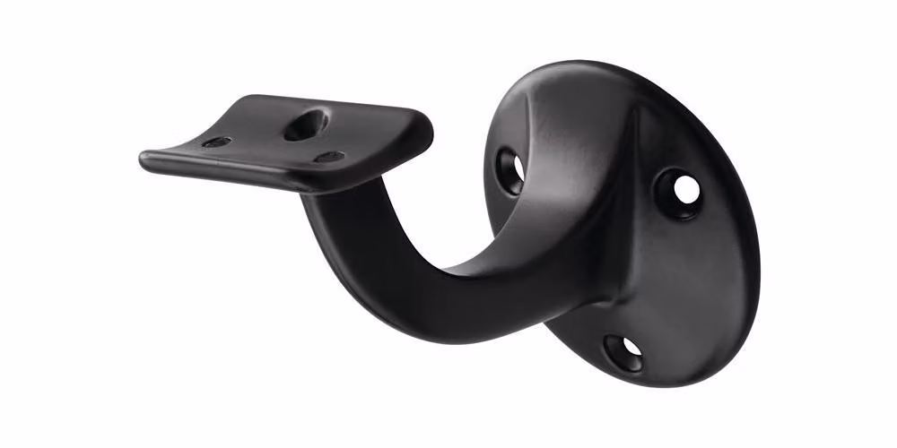 supporto per corrimano hermeta 3500 in alluminio, nero, diametro piastra a muro 56mm - 3500-70E