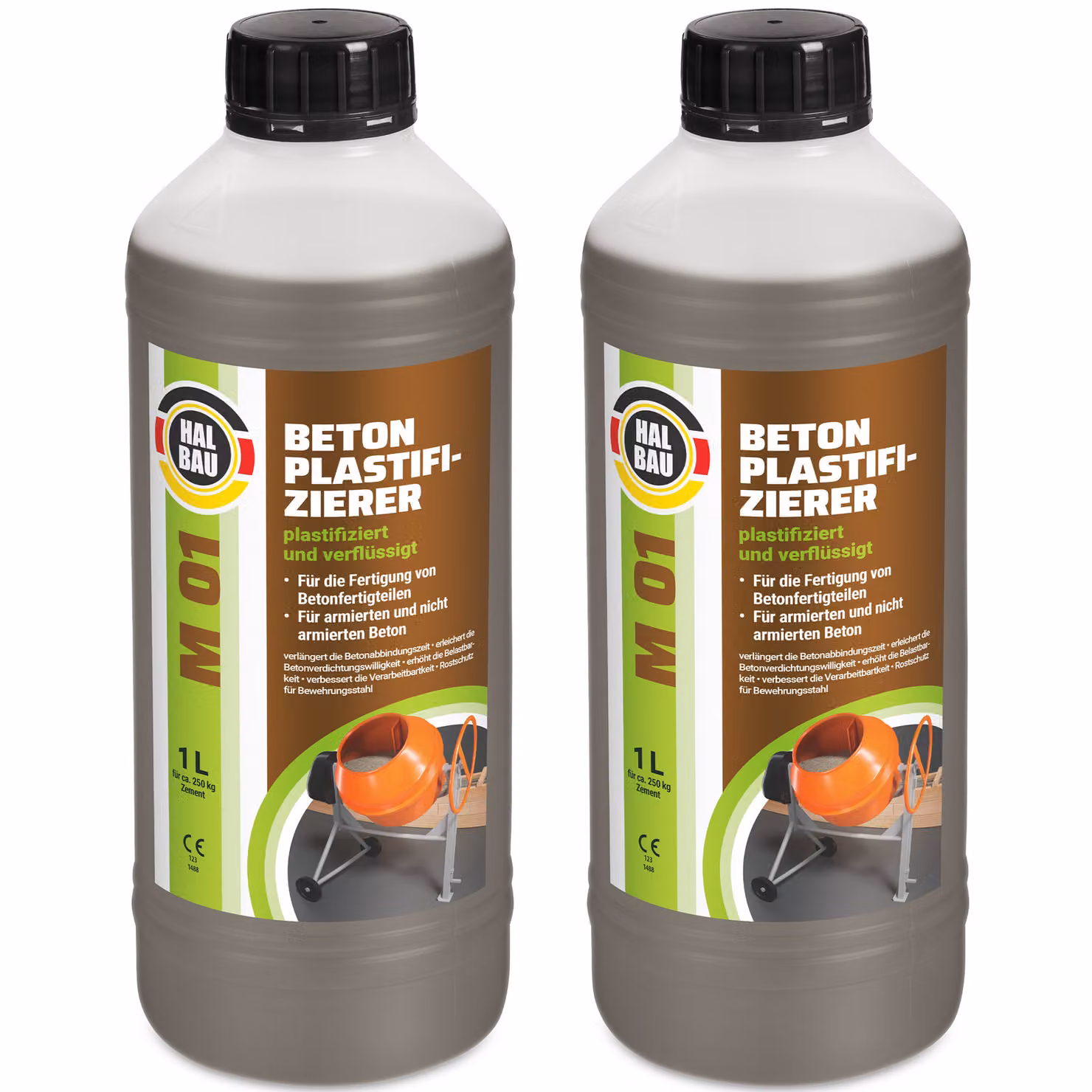 Plastificante per calcestruzzo 2L Additivo per calcestruzzo Protezione anticorrosione per l'acciaio d'armatura HALBAU M01