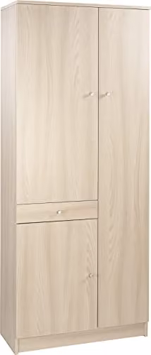 Sarmog Kit Armadio Multiuso Bagno con 6 Ripiani Regolabili H183 L77 P34 Cm Finitura Olmo Chiaro 323k