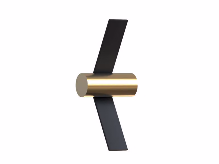 Nastro 563.43 Lampada da Parete - Nero/Ottone satinato