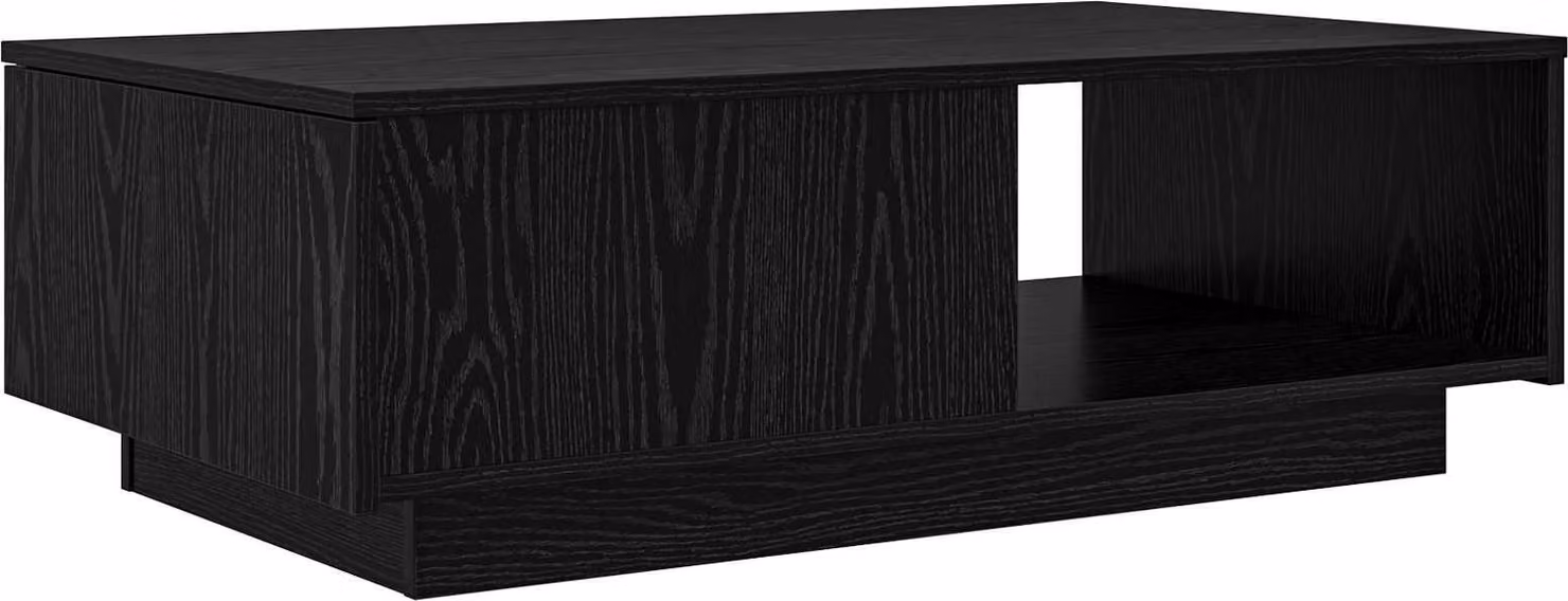Tavolino da salotto con cassetto Rovere Nero 95 x 55 x 31 cm