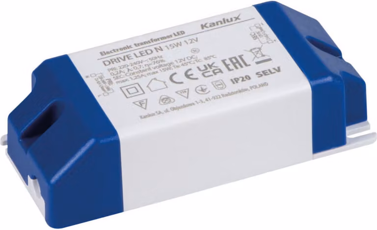 Alimentatore per strisce LED CV DRIVE 15W 12V 23861 Kanlux