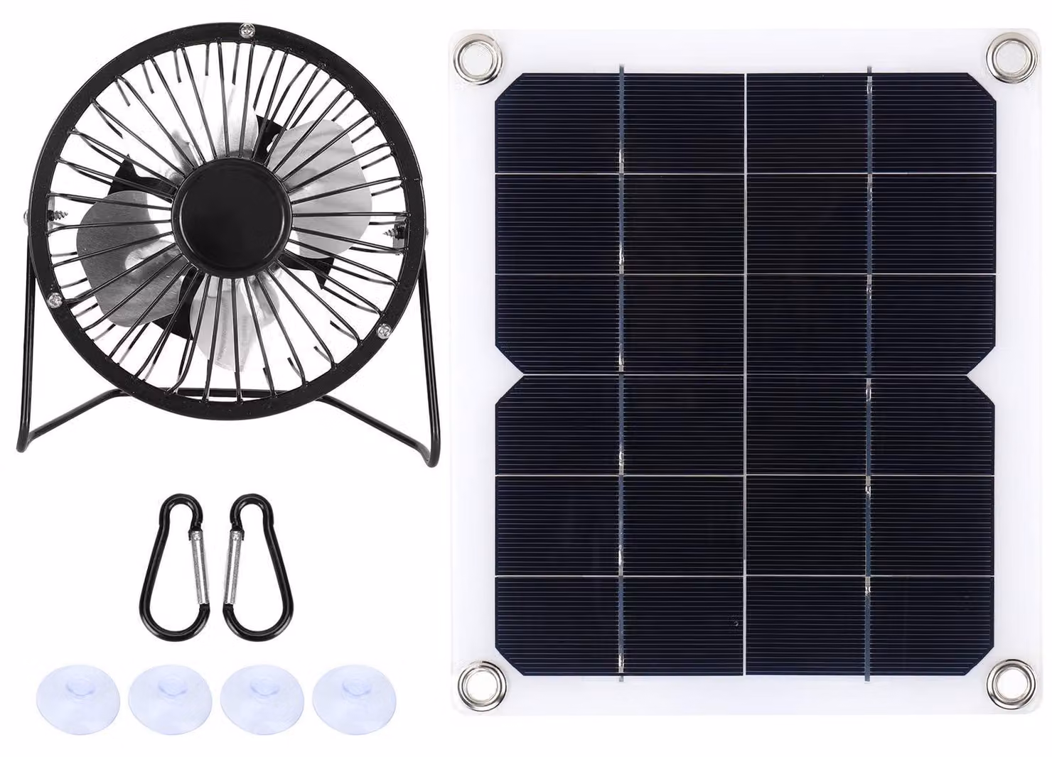 Kit pannello solare da 10W con ventola di raffreddamento, monocristallino, dimensioni 220x190 mm