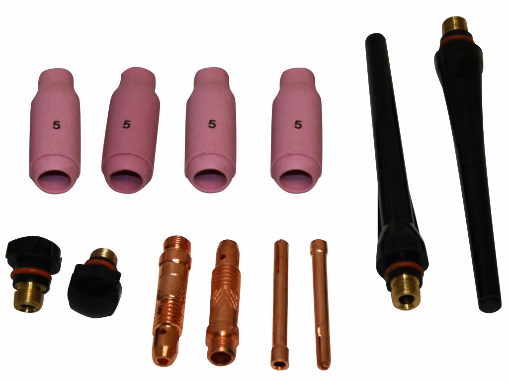 Varan Motors - kittigWP17-5 Set di accessori per torce per saldatura TIG WP17, WP18, WP26, SR9, SR17, SR20, SR25, SR26