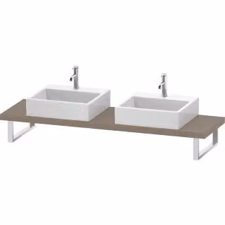 Consolle Duravit DuraStyle 80-200x48cm, 2 fori, spessore 4,5 cm, lei