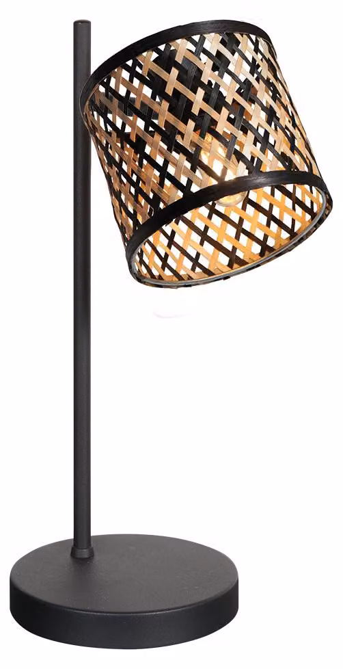 Lampada da tavolo - naturale nero - Sumba - bambù metallo - lampada da comodino - E14 - 4491ZW - Mexlite