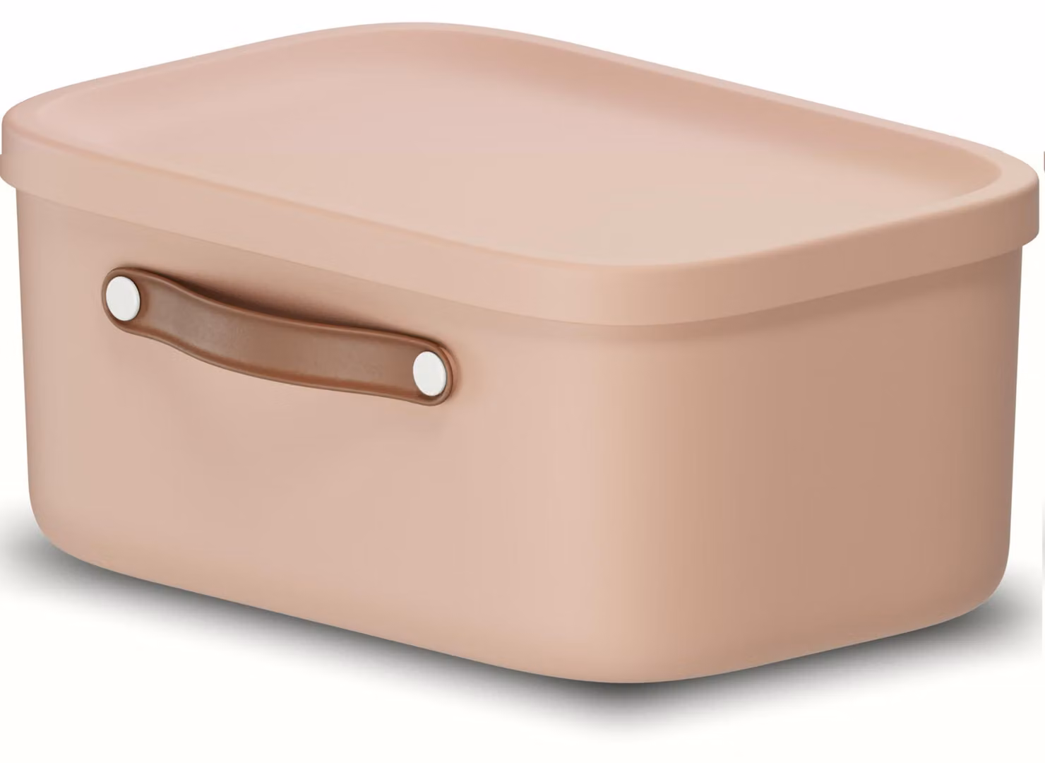 Contenitore di stoccaggio Rotho Maloja da 12 litri con coperchio - Contenitore impilabile, rosa, confezione da 1