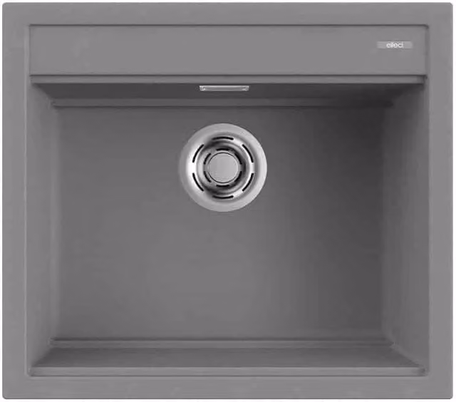 Lavello Elleci Incasso 1 vasca 57x51 Best 105 Granitek Grigio Titanium LMB10573