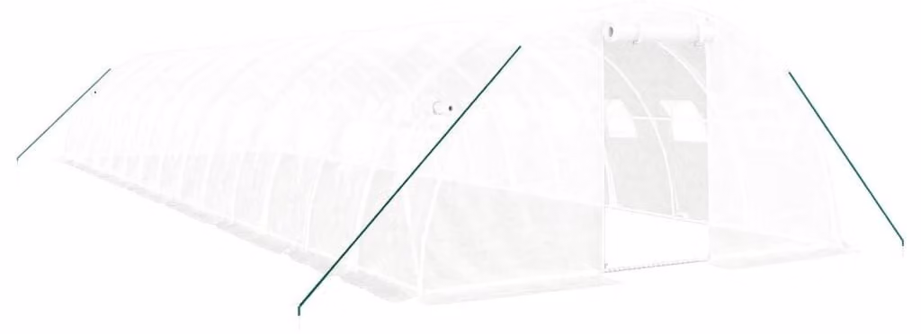 Struttura in acciaio per serre - 14x4x2 metri - Polietilene (PE) da 140 g/m² - Bianco - Adatta per piante e ortaggi