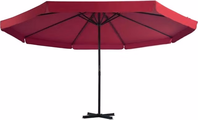 Ombrellone da Giardino con Base Portatile Rosso 276325