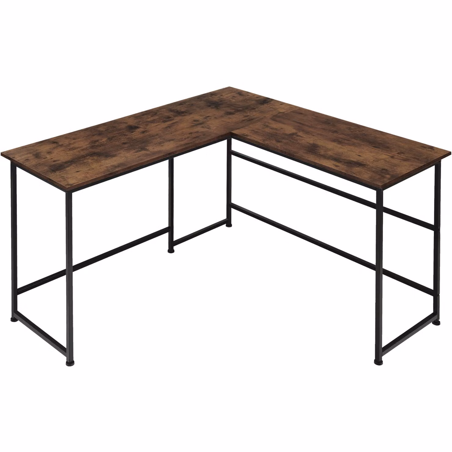 Scrivania angolare TecTake GmbH in stile industriale, nero e marrone, L: 140 cm, P: 130 cm, H: 76,5 cm – 3