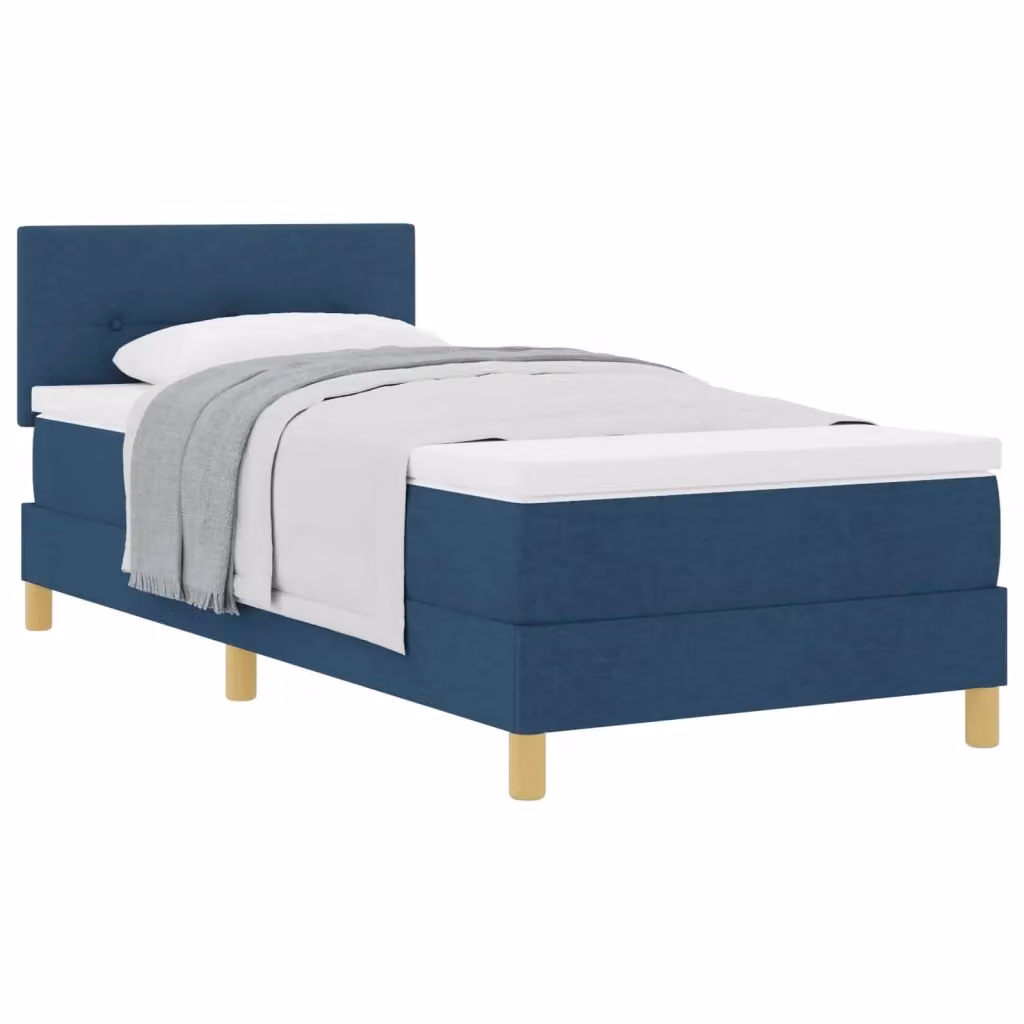 Letto ibrido con testiera in tessuto blu vidaXL L/P/H: 80 x 200 x 140 cm – 2