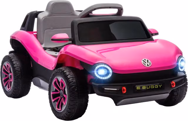 Macchina Elettrica per Bambini Volkswagen E-Buggy 12V Zephmum Rosa con Telecomando