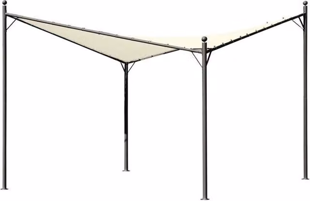 ALICANTE GAZEBO IN ACCIAIO 3,5 X 3,5 MT USATO COME NUOVO