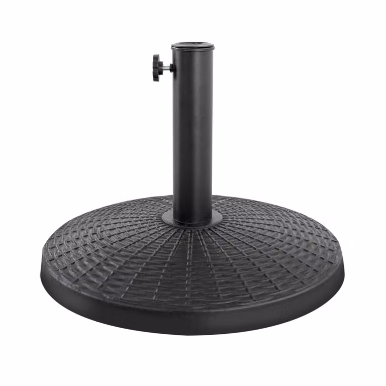 Supporto per ombrellone, 9 kg, diametro di 44,5 cm, forma circolare, colore nero
