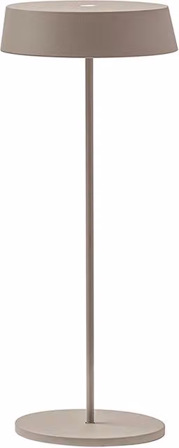 Inemuri Lampada da Tavolo Portatile Rossini Illuminazione, LED 2,2W 2700K Warm White, Ricaricabile USB, Dimmer Touch, IP54, Colore Beige/Rosa